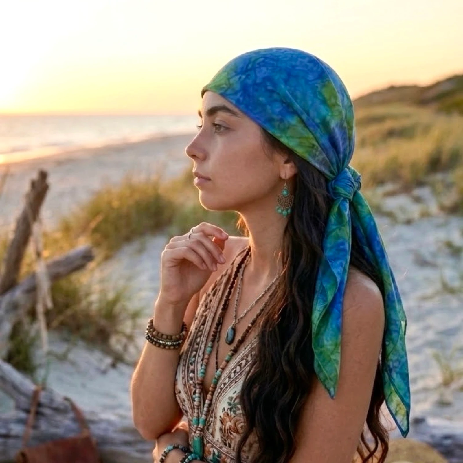 Vintage! Pañuelo seda efecto batik – photo 3